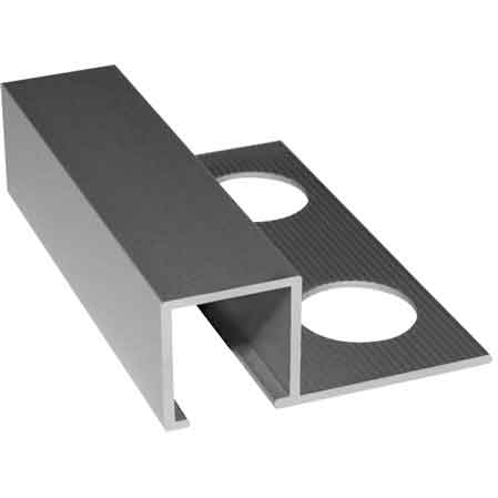 PROFILÉ « JOLLY » POUR REVÊTEMENTS CARRÉS EN ALUMINIUM H. 12,5 mm – brillant – 2,50 mt