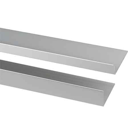 PROFILO PER RIVESTIMENTI ANGOLARE TIPO 'L' 20x10x1 mm - lucido - barra 2 mt
