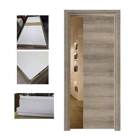 PORTA SCORREVOLE REVERSIBILE OLMO NOCCIOLA EFFETTO VENATO 600x2100h mm