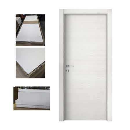 PORTE BATTANTE RÉVERSIBLE ORME BLANC EFFET VEINÉ 700x2100h mm