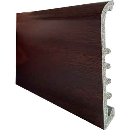 BATTISCOPA IN PVC TIPO 'LARGE' 75x9 mm - nero - barra 2 mt