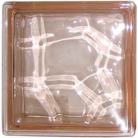 VETROMATTONE ONDULATO ROSA 19x19x8 cm