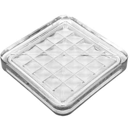 PLAQUE DE VERRE 20x20x2,7 cm