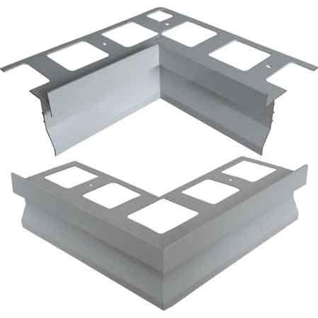 Raccord d'angle pour égouttoir de balcons et terrasses "TOP" Intérieur