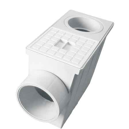 POZZETTO PLUVIALE R. TONDO Ø 90/100 mm - scarico Ø 110 mm