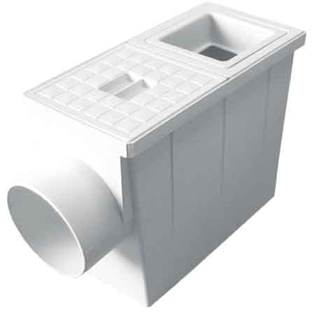 POZZETTO PLUVIALE R. QUADRO 80x80/100x100 mm - scarico Ø 100 mm
