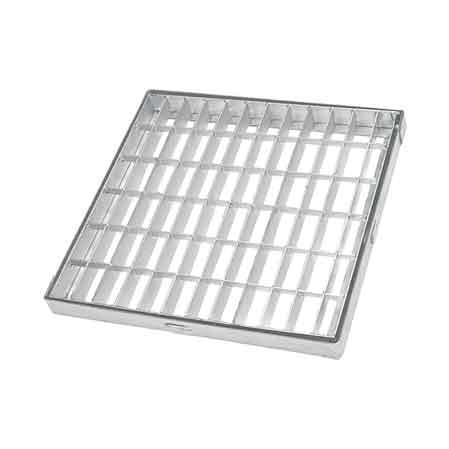 GRILLE AVEC CADRE CARRÉE 20x20 cm - Piétonne