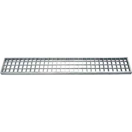 GRIGLIA PER CANALETTA IN ACCIAIO ZINCATO 100x15 cm - Carrabile