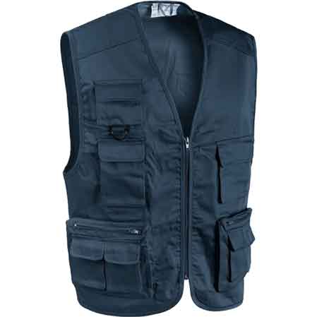 GILET MULTITASCHE BLU Tg. L (52-54)