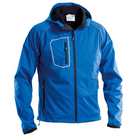 BLOUSON SOFTSHELL À CAPUCHE 'FASTEN' BLEU Taille M (48-50)