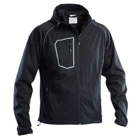 GIUBBINO SOFTSHELL CON CAPPUCCIO 'FASTEN' NERO Tg. XL (56-58)
