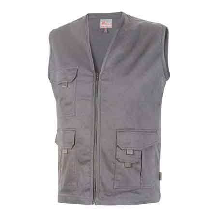GILET MULTIPOCHES « CHICA » GRIS UPOWER Taille XL