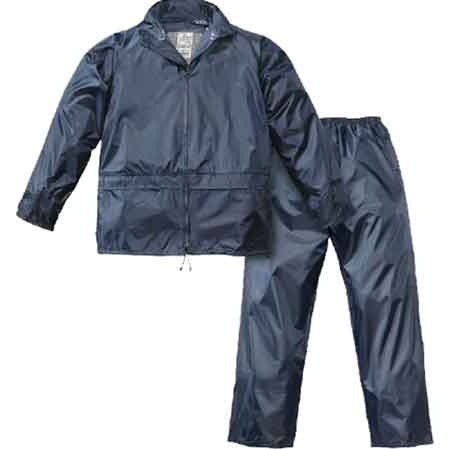 COMPLETO GIACCA E PANTALONE IMPERMEABILE 200 GR Tg. XL - colore blu