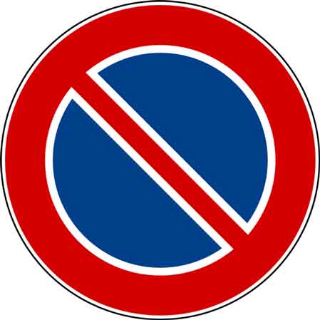 SIGNALISATION ROUTIÈRE FIG. 74 "INTERDICTION DE STATIONNER" Ø 60 cm