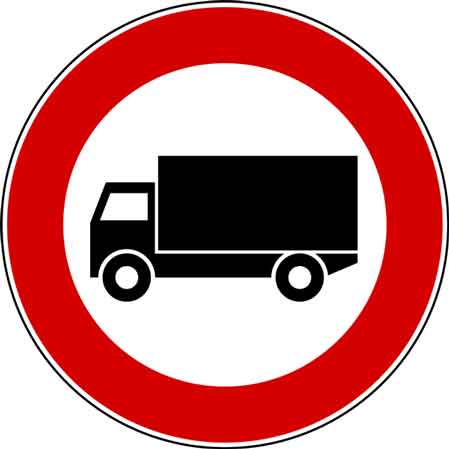 SIGNAL ROUTIER FIG. 60/A « INTERDICTION DE TRANSIT AUX VÉHICULES DE PLUS DE 3,5T » Ø 60 cm