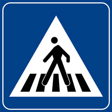 PANNEAU DE SIGNALISATION ROUTIÈRE FIG. 303 « PASSAGE PIÉTON » Ø 60 cm