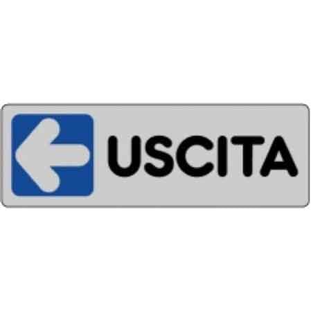 ETICHETTA 'USCITA SX' 15x5 cm
