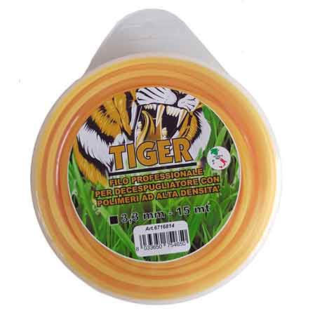 FILO PER DECESPUGLIATORE PROFESSIONALE QUADRO 'TIGER' 3,3 mm x 40 mt