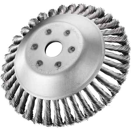 SPAZZOLA CONICA PER DECESPUGLIATORE 200 mm - 36 mazzetti