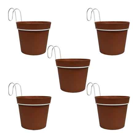 KIT VASI CON BALCONIERA 'POP-UP' Ø 12x13h - Colore Antracite
