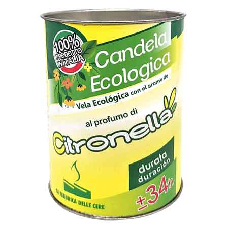 CANDELE ALLA CITRONELLA 'ECO' Ø 6x8h cm