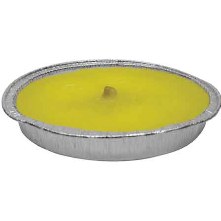 FIACCOLA ALLA CITRONELLA IN STAGNOLA Ø 11x2h cm