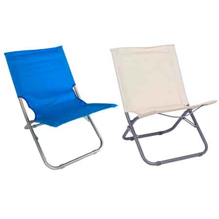 CHAISE DE PLAGE PLIANTE 57x47x72h cm - Couleur Crème
