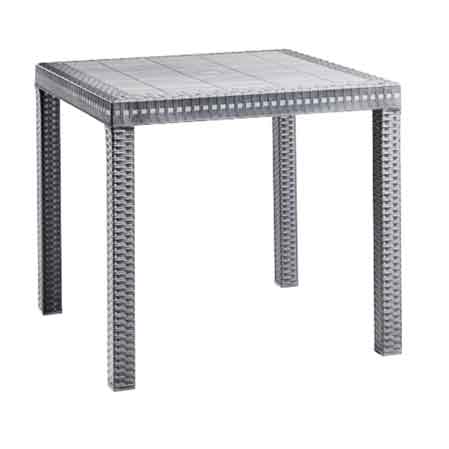 TABLE MODULABLE CARRÉE 90x90x72h cm - Couleur Anthracite
