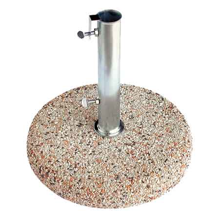 BASE TONDA IN GRANIGLIA PER OMBRELLONE Ø 55 cm - Tubo Ø 55/52 mm - 35Kg