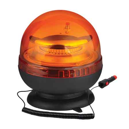 FEU GYROPHARE À LED AVEC BASE MAGNÉTIQUE 12V/24V - 20 Watts
