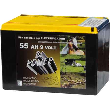 PILE SÈCHE POUR ÉLECTRIFICATEURS 9V - 130 Ah - durée 13000 heures