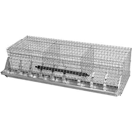 Mastkaninchenkäfig, drei Öffnungen, 100x40x27 cm (H)