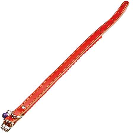 COLLARE PER CANI FODERATO CON CAMPANELLO 12x330 mm
