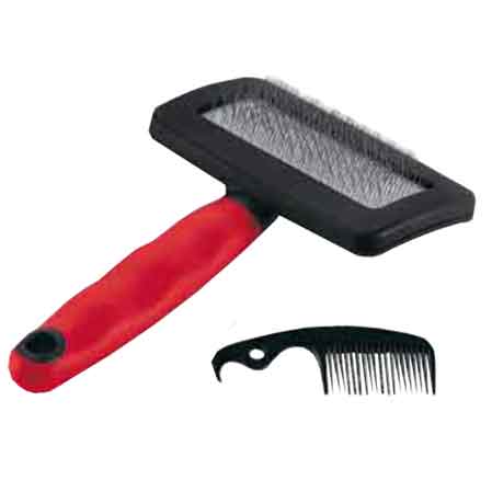 BROSSE CARDES POUR CHIENS ET CHATS Taille M - 16x9,8x3,3h cm