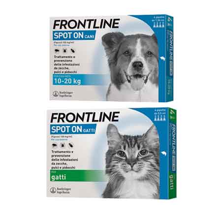 ANTIPARASSITARIO 'SPOT ON' FRONTLINE  Per gatti - 3 Pipette