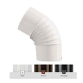 GOMITO SMALTATO 45° 'CLASSIC' Ø 80 mm - Colore bianco