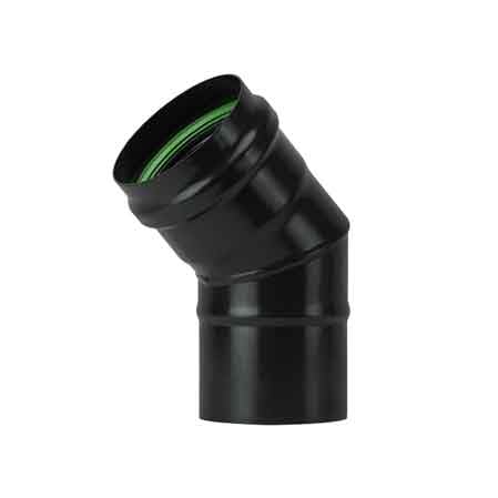 COUde À 45° POUR POÊLES À GRANULÉS « LIGHT » Ø 100 mm