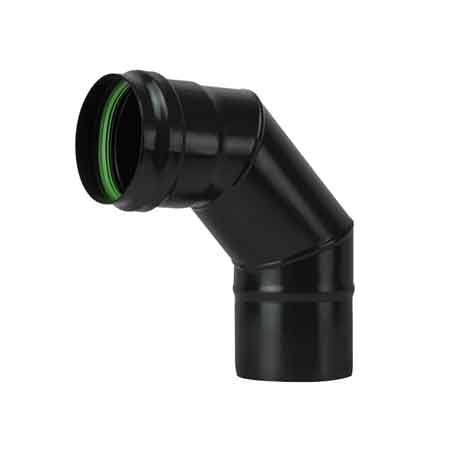 GOMITO A 90° PER STUFE A PELLET 'LIGHT' Ø 80 mm
