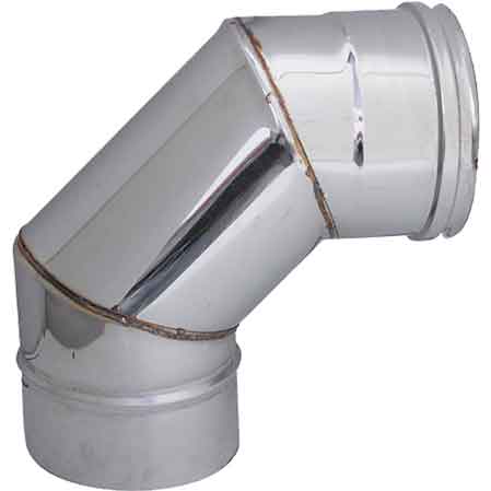 GOMITO A 90° PER CANNE FUMARIE Ø 130 mm