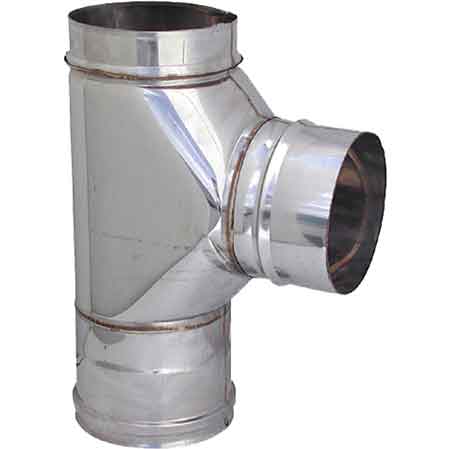 RACCORDO A T 90° PER CANNE FUMARIE Ø 160 mm