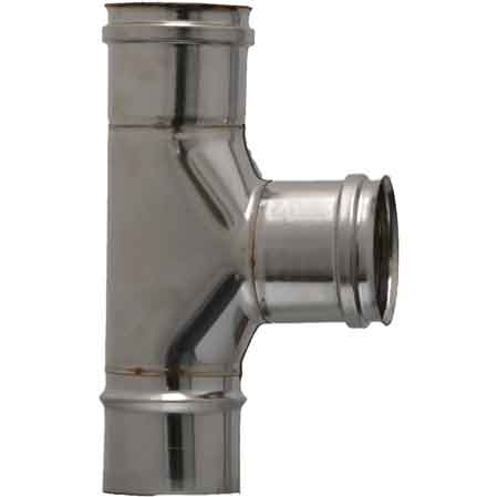 RACCORD EN T À 90° POUR CONDUITS DE FUMÉE MFF M/F/F Ø 80 mm