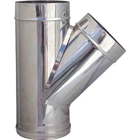RAUCHROHR-T-STÜCK 135° FÜR ABGASROHRE Ø 180 mm
