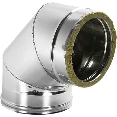 GOMITO DOPPIA PARETE A 90° Ø 80/130 mm
