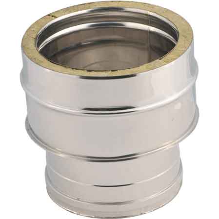 RACCORDO DOPPIA PARETE PER CALDAIA Ø F 80/130 - F 80 mm