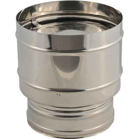 FUMAIOLO DOPPIA PARETE ANTIVENTO Ø 180/230 mm