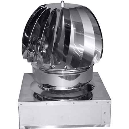 FUMAIOLO INOX QUADRO 'EOLICO' 420x420 mm