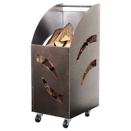 CARRELLO PORTALEGNA PER CAMINO 32x42x80h cm