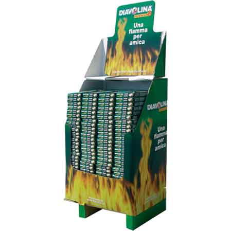 PRÉSENTOIR ALLUME-FEU "DIAVOLINA" 270 paquets de 40 cubes