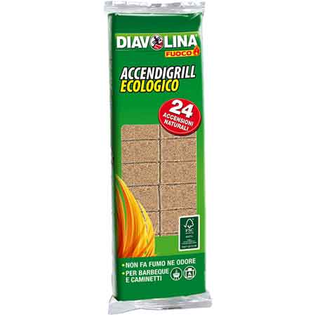 ACCENDIGRILL ECOLOGICO 'DIAVOLINA' 24 cubi