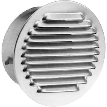 GRIGLIA DI AERAZIONE IN ALLUMINIO INCASSO Ø 100 mm